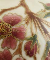 Zsolnay cseresznyevirág mintás fedeles váza. Kézzel festett, jelzett, hibátlan m: 36 cm