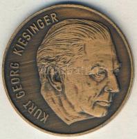 NSZK 1969. "Kurt Georg Kiesinger-Kereszténydemokrata Unió" Br emlékérem T:1