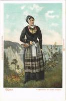 Rügen, Volkstracht der Insel Rügen / German folklore, lady from Rügen Island