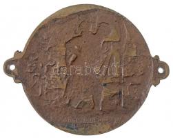 ~1960. "Szent Kristóf védj meg minket!" egyoldalas, öntött Br érem rögzítéshez való fülekk...