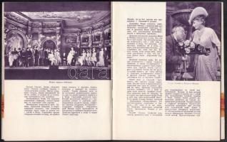 cca 1950 A Fővárosi Operettszínház orosz nyelvű ismertetője, 3 előadás részletes leírása, sok képpel