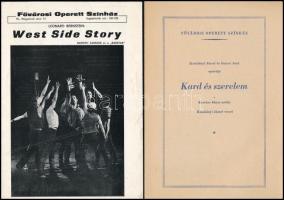 A Fővárosi Operettszínház műsorismertetője és szereposztás (West Side Story, Kard és szerelem, stb.), 4 db