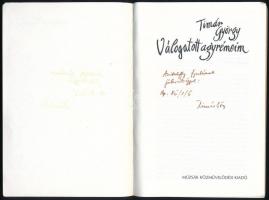 Tímár György: Válogatott agyrémeim. Bp.,(1985.),Múzsák. Kiadói papírkötés. A szerző által dedikált p...