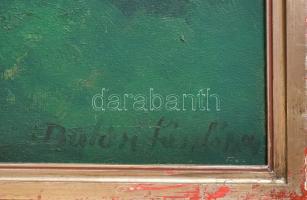 Batári László (1920-1997): Záporeső napfényben. Olaj, farost. Jelzett. Kissé kopott fa keretben, 100...