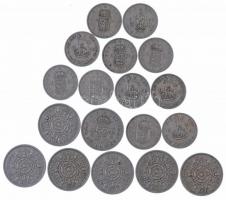 Nagy-Britannia 1948-1962. 1Sh Cu-Ni (11x) + 1951-1961. 2Sh Cu-Ni (7x) T:2,2-
Great Britain 1948-196...