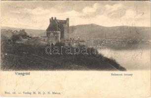 1906 Visegrád, Salamon-torony. Verlag M. H. jr. Nro. 16. (ázott sarok / wet corner)