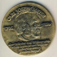 NSZK 1976. "Carl Joseph Meyer-Bibliographisches Institut" Br emlékérem T:2