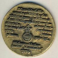 NSZK 1976. "Carl Joseph Meyer-Bibliographisches Institut" Br emlékérem T:2
