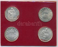 Vatikán "Négy pápa emlékéremszett" 4xklf ezüstözött emlékérem eredeti tokban T:2
Vatican ...
