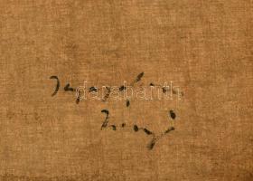 Iványi-Grünwald Béla műhelye: Faluvég. Olaj, vászon, jelzett. Hátoldalán "Igazolom, Iványi"...