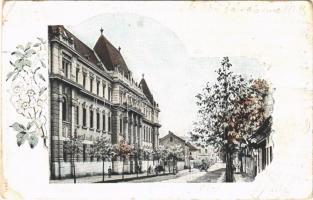 1902 Miskolc, Igazságügyi palota. Floral (r)