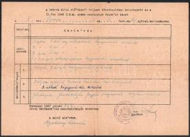 1947 Országos Épületjavítási Alap háborús károkat rögzítő jegyzőkönyvei / okmányai, 2 db