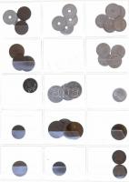 1946-1973. 2f-20f (35db) + 1933. "BSZKRT Kisszakaszjegy" sárgaréz bárca berakólapon T:1-3