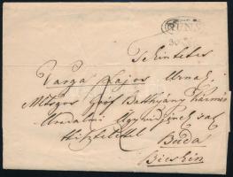 1847 Hainer Ignác (?-?), gróf Batthány Kázmér (1807-1854) magántitkárának saját kézzel írt levele, címeres viaszpecséttel