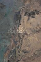 Náray Aurél (1883-1948): Női portré. Olaj, karton. Jelzett. Fa keretben. 34,5x24,5 cm