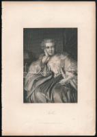 1864 2 db acélmetszet, a Goethe-Galerie c. kiadvány (Lipcse, 1864, Druck und Verlag von F. A. Brockhaus) illusztrációja: Marianne, Stella, 16×12 cm