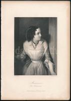 1864 2 db acélmetszet, a Goethe-Galerie c. kiadvány (Lipcse, 1864, Druck und Verlag von F. A. Brockh...