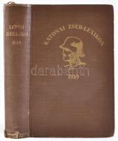 Katonai zseb-lexikon 1939. Szerk.: Zachár Sándor. Bp.,1939, Attila-nyomda, XLVII+679 p. +9 melléklet. Kiadói enyhén kopott egészvászon kötés, gerincen kis sérülés