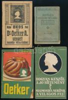 cca 1915-1930 4 db különböző Dr. Oetker receptfüzet süteményreceptekkel, változó állapotban