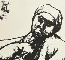 cca 1986 Rékassy Csaba (1937-1989): 10 grafikáról készült sokszorosított nyomata papíron. Jelzés nél...