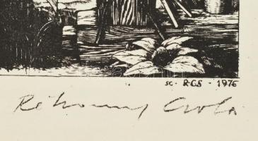 cca 1986 Rékassy Csaba (1937-1989): 10 grafikáról készült sokszorosított nyomata papíron. Jelzés nél...