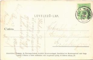 1911 Budapest II. Máriaremete, templom belseje, oltár, fa a kegyképpel (EK)