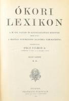 Ókori lexikon. Szerk.: Pecz Vilmos. 1-2. köt. Bp., 1902-1904, Franklin. Aranyozott gerincű egészvász...