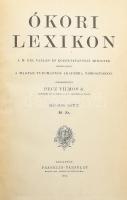 Ókori lexikon. Szerk.: Pecz Vilmos. 1-2. köt. Bp., 1902-1904, Franklin. Aranyozott gerincű egészvász...