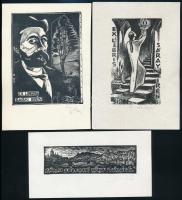 7 db Sárai családhoz köthető ex libris: Fery Antal: Ex libris Sárai Gáborné; Stettner Béla: Ex libri...