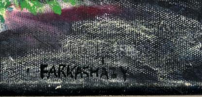 Farkasházy jelzéssel: Tavaszi tájkép. Olaj, vászon. 40x50cm