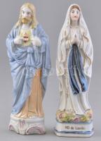 Porcelán Jézus és Szűz Mária figura lepattanásokkal 17 cm