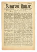 1900 A Budapesti Hírlap július 31.-i száma Umberto olasz király meggyilkolásával