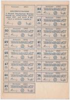Mándok 1927. "Mándoki Takarékpénztár Részvénytársaság" részvénye 20P-ről, szelvényekkel és...