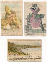 35 db RÉGI hosszúcímzéses képeslap vegyes minőségben / 35 pre-1910 postcards in mixed quality