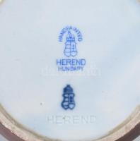 Herendi, Óherendi virág mintás porcelán váza. Dombornyomott díszítéssel. Kézzel festett, jelzett, mi...