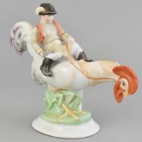 Herendi Kakas Marci, kézzel festett, jelzett, minimális mázhibával, m:14 cm, h:17 cm