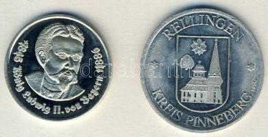 NSZK 1986. DG Bank-II.Ludvig" ffém emlékérem T:PP + NSZK 1990. "Rellingen" ffém emlék...