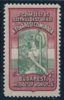 1905 A czimzést és szétküldést végzi a fővárosi czimiroda Budapest levélzáró, Balázs 20.01 (ritka)