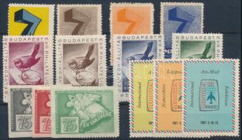 1928-1967 14 db különféle kiállítási levélzáró