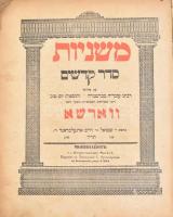 Talmud, Varsó, 1879. 162 + 52 p. Korabeli, sérült egészbőr kötésben