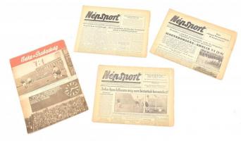 1953-1954 Az Aranycsapat fontos mérkőzései a 7:1 és a VB döntőről szóló 4 db korabeli újság