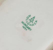 Hollóházi porcelán KÉV Metró hamutál, kopásnyomokkal, 13×7,5×3 cm