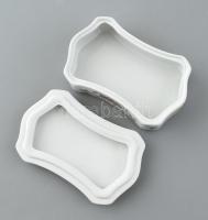 Hollóházi Stühmer Százszorszép bonbonos porcelán doboz. Matricás, jelzett, hibátlan, 16x10x6 cm