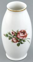 Hollóházi Csepel Művek - Nemzetközi nőnap porcelán váza (nőnapi ajándék a Csepel Művek dolgozói számára). Matricás, jelzett, minimális kopással, m: 11 cm
