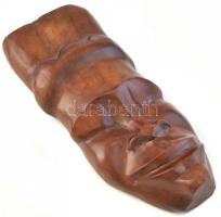 Afrikai keményfa faragott maszk. fali dísz 30 cm