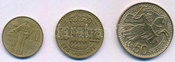 Monaco 1950. 50Fr Al-Br "III. Rainier" + 1951. 20Fr Al-Br "III. Rainier" + 1978....