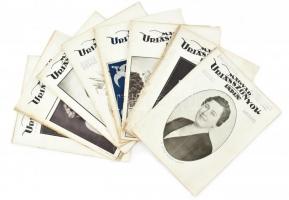 1935-1936 Magyar Uriasszonyok Lapja, 8 szám, közte 1 db 1935-ös számmal, rajta Mutatványszám bélyegzéssel, a színes lapok hiányoznak.