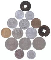 Vegyes: Kína 11xklf érme + Tajvan 4xklf érme T:2,2- Mixed: China 11xdiff coins + Taiwan 4xdiff coins C:XF,VF