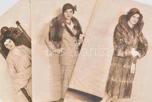 19 darabos régi nagy méretű fotó tétel: Mind jelzett: Bugesch Lajos, színezett, Leitmann Sándor, Bla...