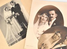 19 darabos régi nagy méretű fotó tétel: Mind jelzett: Bugesch Lajos, színezett, Leitmann Sándor, Bla...